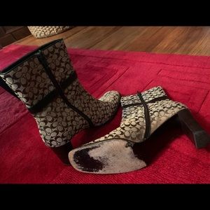 Coach print boots